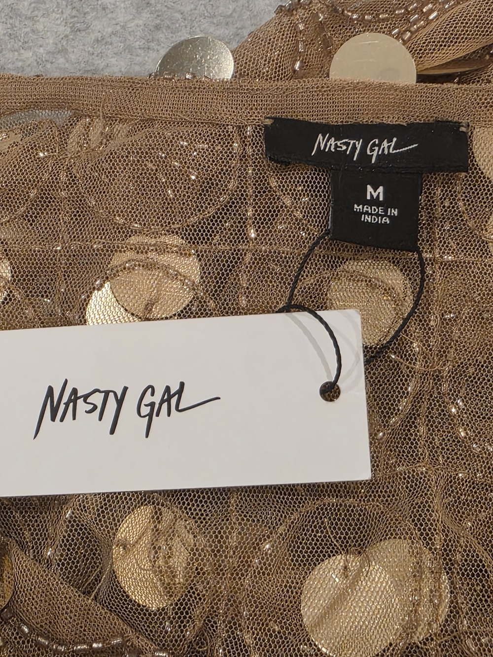 Nasty Gal Gold Sequin Fringe Mini Dress - Picture 8 of 8